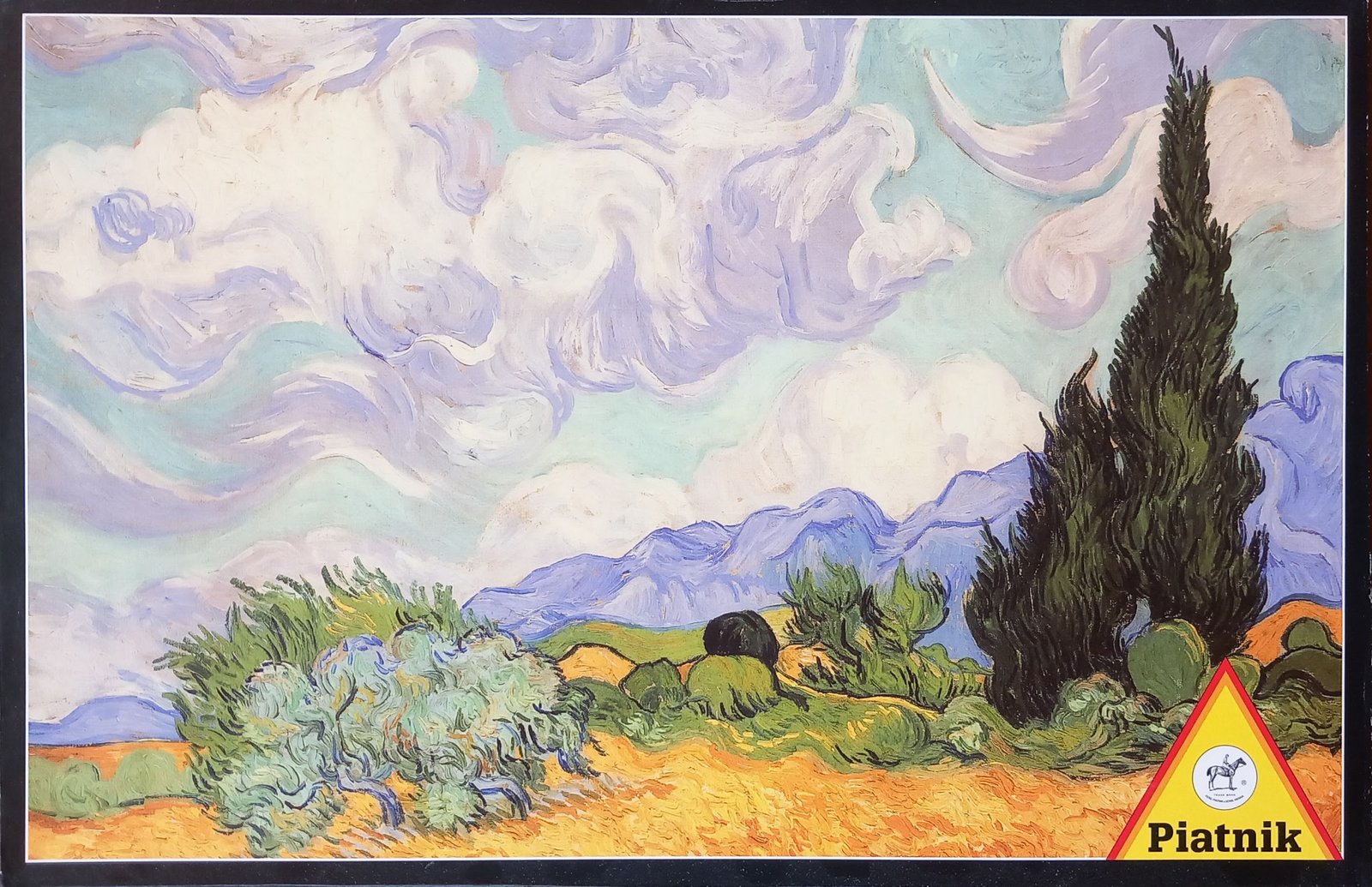 Wheat Field with Cypresses